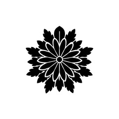 creative details Aster Blossom Icon vector illustration