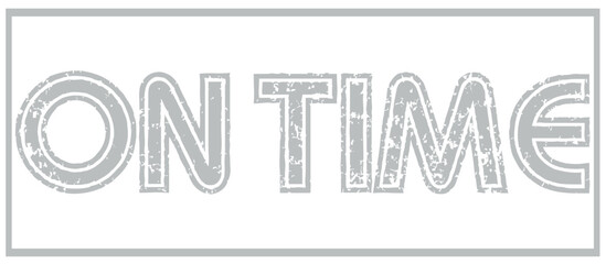   On time colour stamp text on white background vector icon