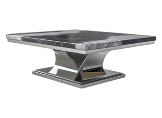 modern steel marble coffee table