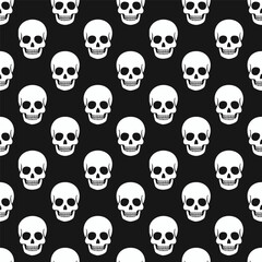 Halloween skull pattern background vector