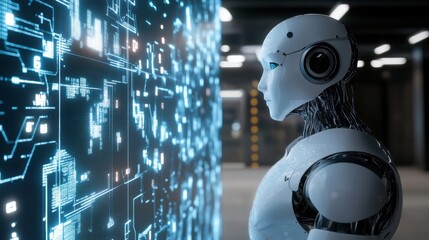 An AI powered system automating financial forecasting by analyzing real time market data and investment trends, futuristic AI-driven finance platform, Financial technology style