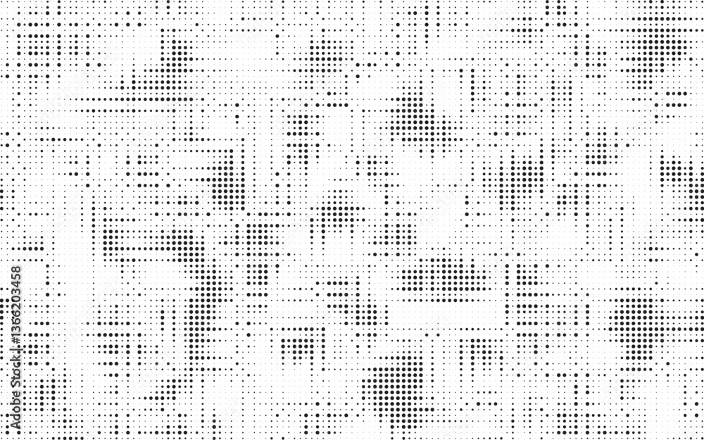 Poster Halftone background vector, abstract backdrop design with two tone pattern and copy space for edit your content