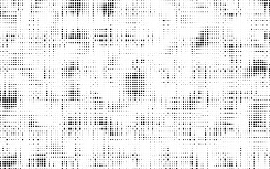 Halftone vector background. Monochrome halftone pattern. Abstract geometric dots background. Pop Art comic gradient black white texture. Design for presentation banner, poster, flyer, business card.