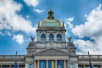 Fototapeta premium View of the National Museum in Prague, Czech Republic