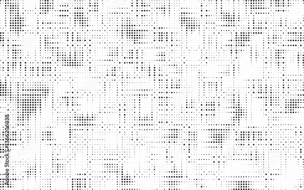 Poster Halftone background vector, abstract backdrop design with two tone pattern and copy space for edit your content. Vector Illustration.