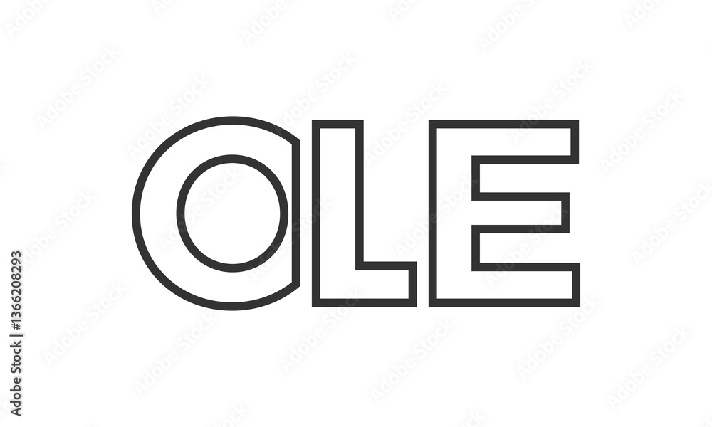 Poster ole logo design template with strong and modern bold text. initial based vector logotype featuring s