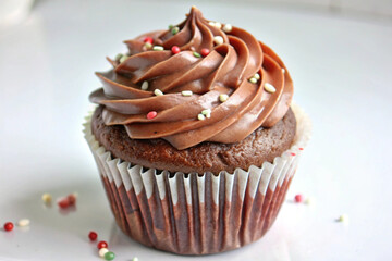 Delicious Chocolate Cupcake with Swirled Buttercream Frosting, Perfect for Desserts (5)