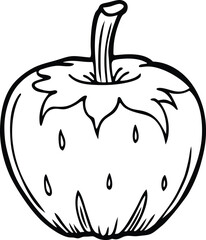 Poison Apple. Hand drawn Illustration. Vector designee ,Tattoo ,art. Trendy Print