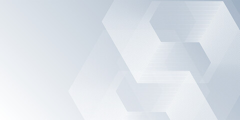 Modern white abstract background with dynamic wavy hexagon texture. suitable for wallpaper background