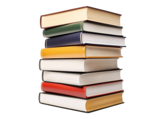 stack of hardcover books