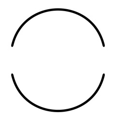 Vector circle. Black circle for text. Logo.