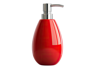 stylish red soap dispenser