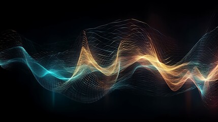 Abstract Waves of Light and Energy: A Digital Art Creation