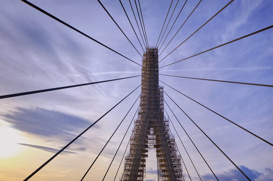 Fototapeta Puente internacional entrando en Portugal