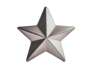 Obraz premium Decorative silver star for festive occasions and celebration decor, cut out