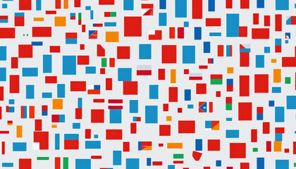 Fototapeta premium Flags of Different Countries Pattern Abstract Background 