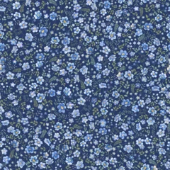 seamless floral pattern with small blue flowers © citradora