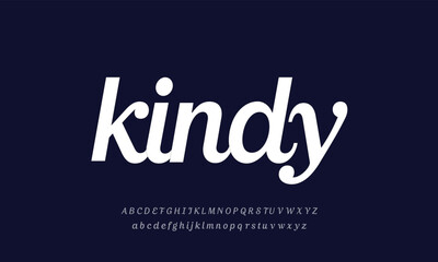 Luxury kindymans_script alphabet letters font for logo