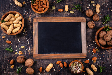 Assortment of different nuts and seeds