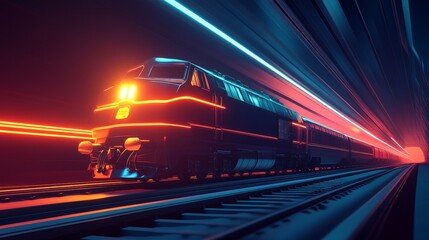 Futuristic Light Tunnel, A Sci-Fi Inspired Travel Through High-Tech Tunnels