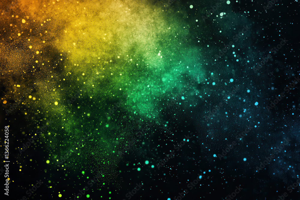 Poster abstract colorful nebula cloud with stars background for creative design and artistic projects