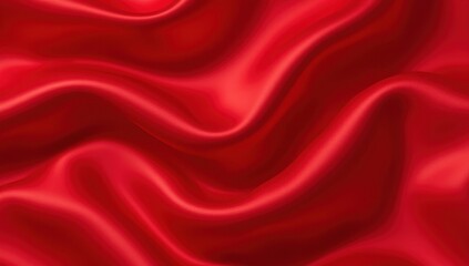 Fototapeta premium Red Silk Fabric Drape Texture Background