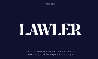 Obraz premium Luxury LAWLER alphabet letters font for logo