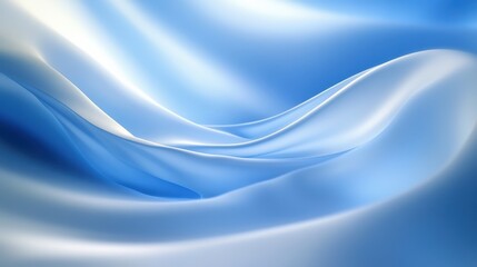 Fototapeta premium Abstract Flowing Blue Fabric Texture