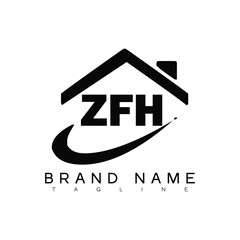 ZFH letter logo design. ZFH  business and real estate monogram logo vector template.