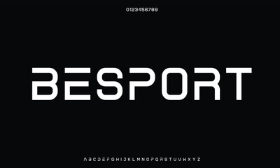 Luxury Besport alphabet letters font for logo