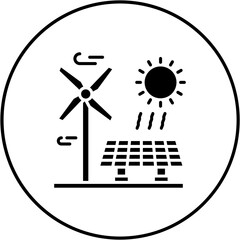 Obraz premium Renewable energy Icon