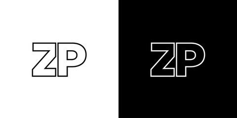 Letter Z and P, ZP logo design template. Minimal monogram initial based logotype.