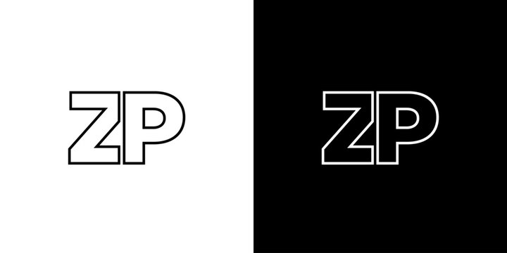 Letter Z and P, ZP logo design template. Minimal monogram initial based logotype.