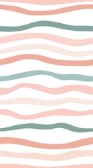 Pastel colored wavy stripes creating a seamless pattern