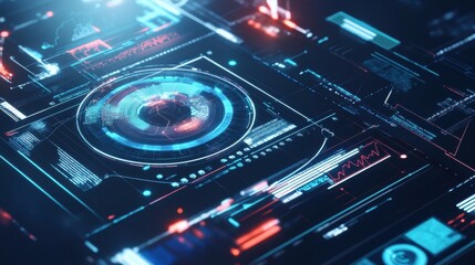 Fototapeta premium An AI powered system automating remote healthcare consultations by analyzing real time patient data and medical history, futuristic AI-driven telemedicine platform, Healthcare technology style