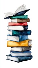 Impressive stack of books collected for nonprofit book donation drives aiding literacy programs and community development efforts