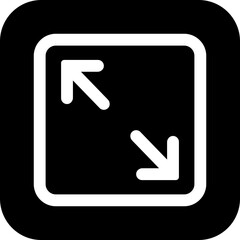 Maximize icon logo design Full Screen Arrow and Exit Screen Icons zoom flat isolated on transparent background