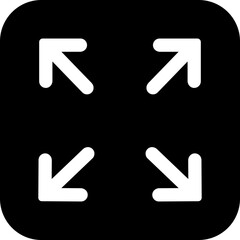 Maximize icon logo design Full Screen Arrow and Exit Screen Icons zoom flat isolated on transparent background