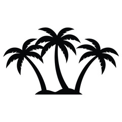 set of palm trees