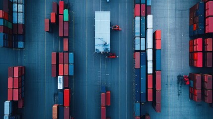 Obraz premium An AI powered system automating supply chain forecasting by analyzing real time market demand and inventory data, futuristic AI-driven supply chain platform, Logistics technology style