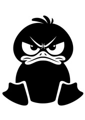 Angry Duck SVG, Duck Svg Bundle, Funny Duck Svg, Duck Cut File, Duck Silhouette, Duck Clipart, Funny Birthday Svg, Lazy Duck Vector Cut File