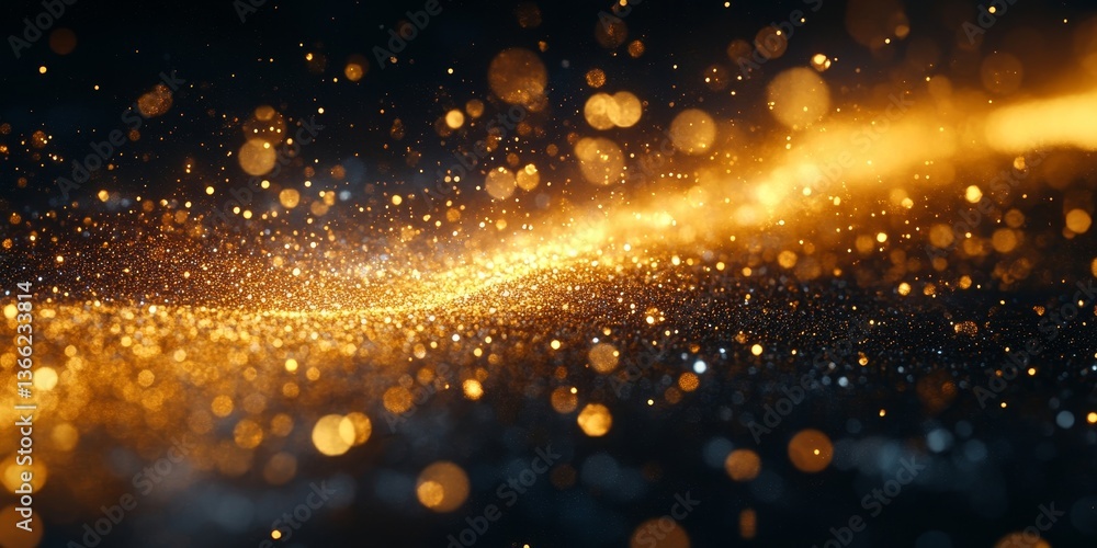 Aufkleber 2024 new year gold progress bar. golden loading bar with glitter particles on black background for c