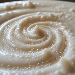 Swirled emulsion and droplets.