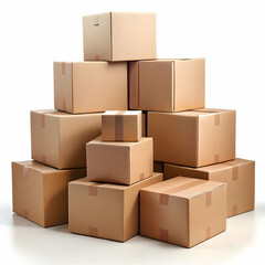 stack of cardboard boxes