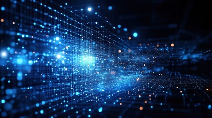 Obraz premium Digital Network Connectivity Visualization