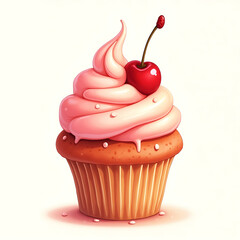 Cherry Malt Milkshake Cupcakes