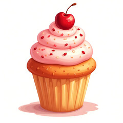 Cherry Malt Milkshake Cupcakes