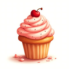 Cherry Malt Milkshake Cupcakes