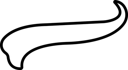 Sporty swirling tail icon in line. isolated on transparent background