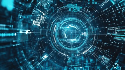 Obraz premium An AI powered system enhancing cybersecurity by analyzing real time network traffic and anomaly detection, futuristic AI-driven cybersecurity platform, Security technology style